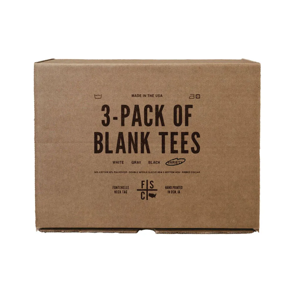 3-Pack Blank Tees | Variety