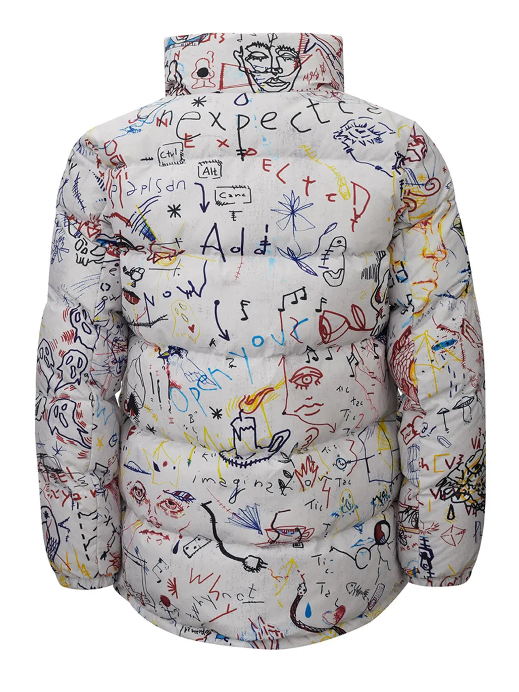 Add Chic Quilted Art Graffiti Jacket