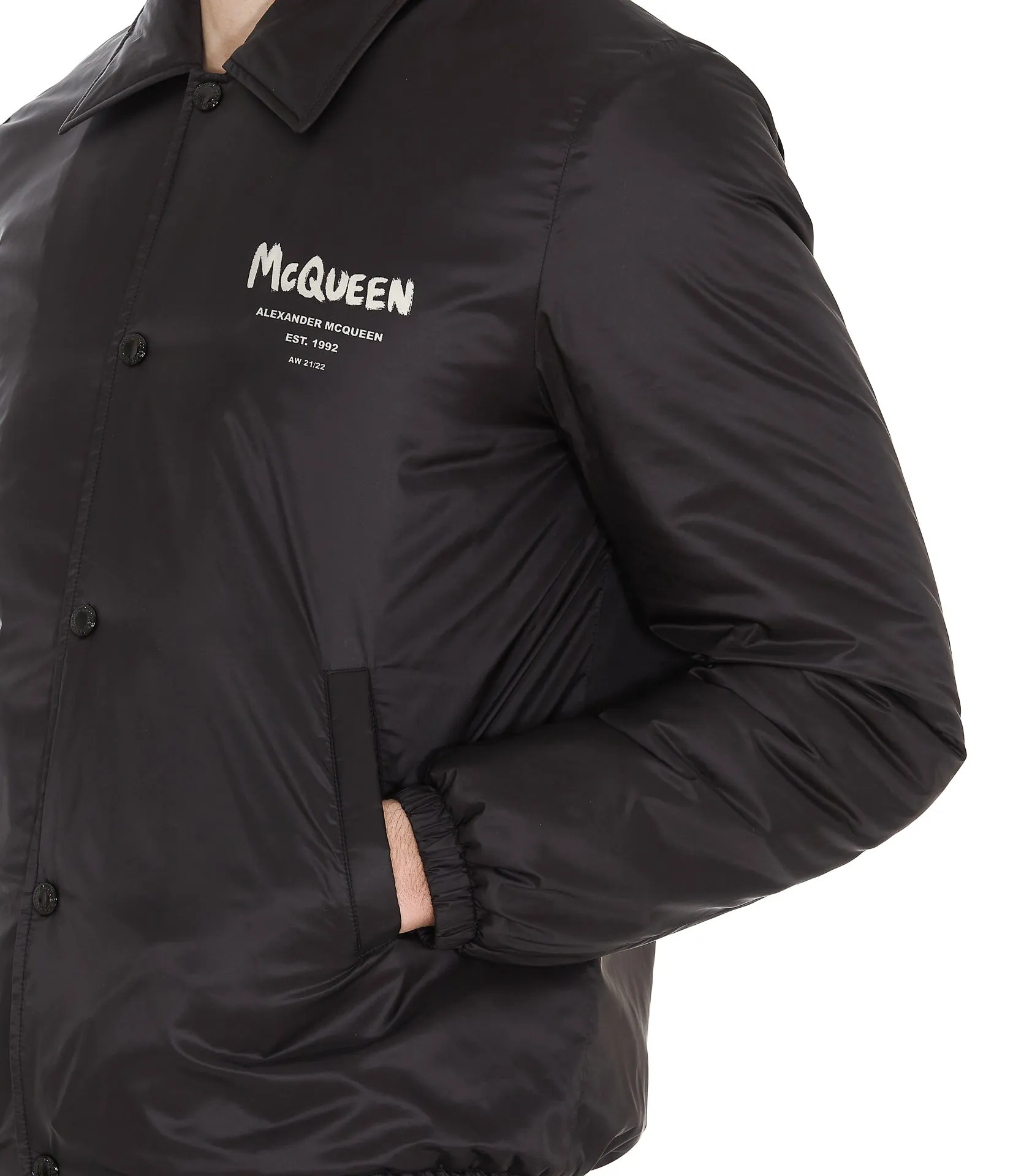 Alexander McQueen Graffiti Logo Bomber Jacket