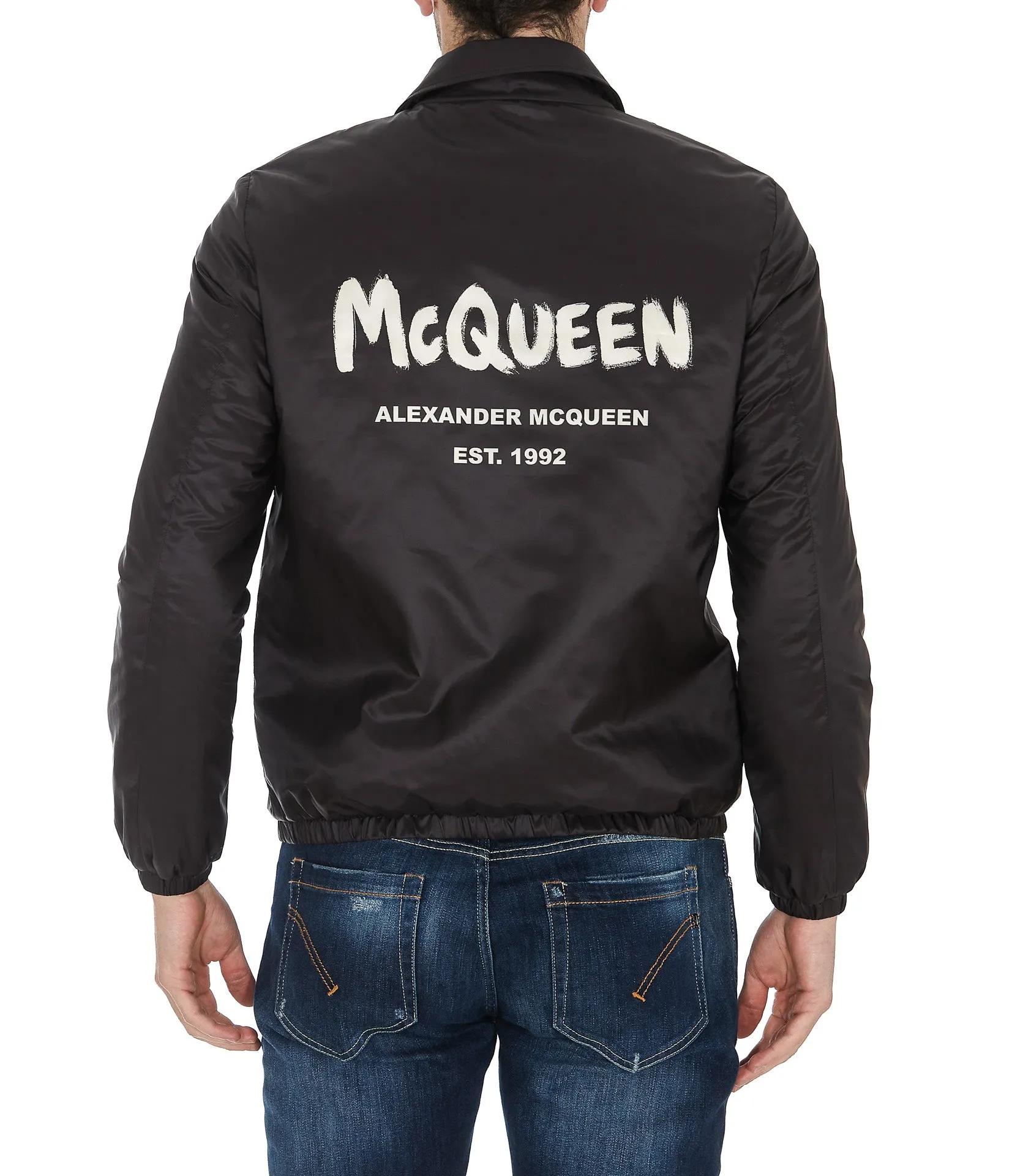 Alexander McQueen Graffiti Logo Bomber Jacket