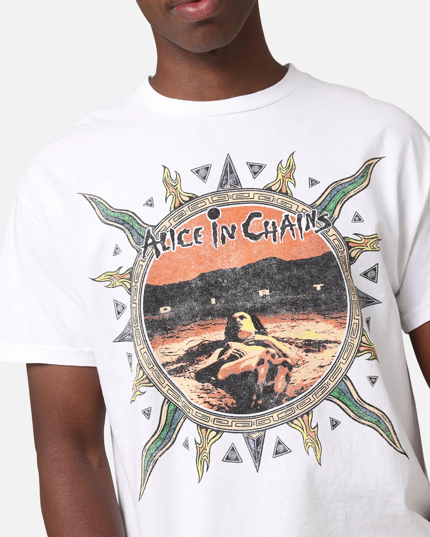 Alice In Chains Flames Vintage T-Shirt White Vintage