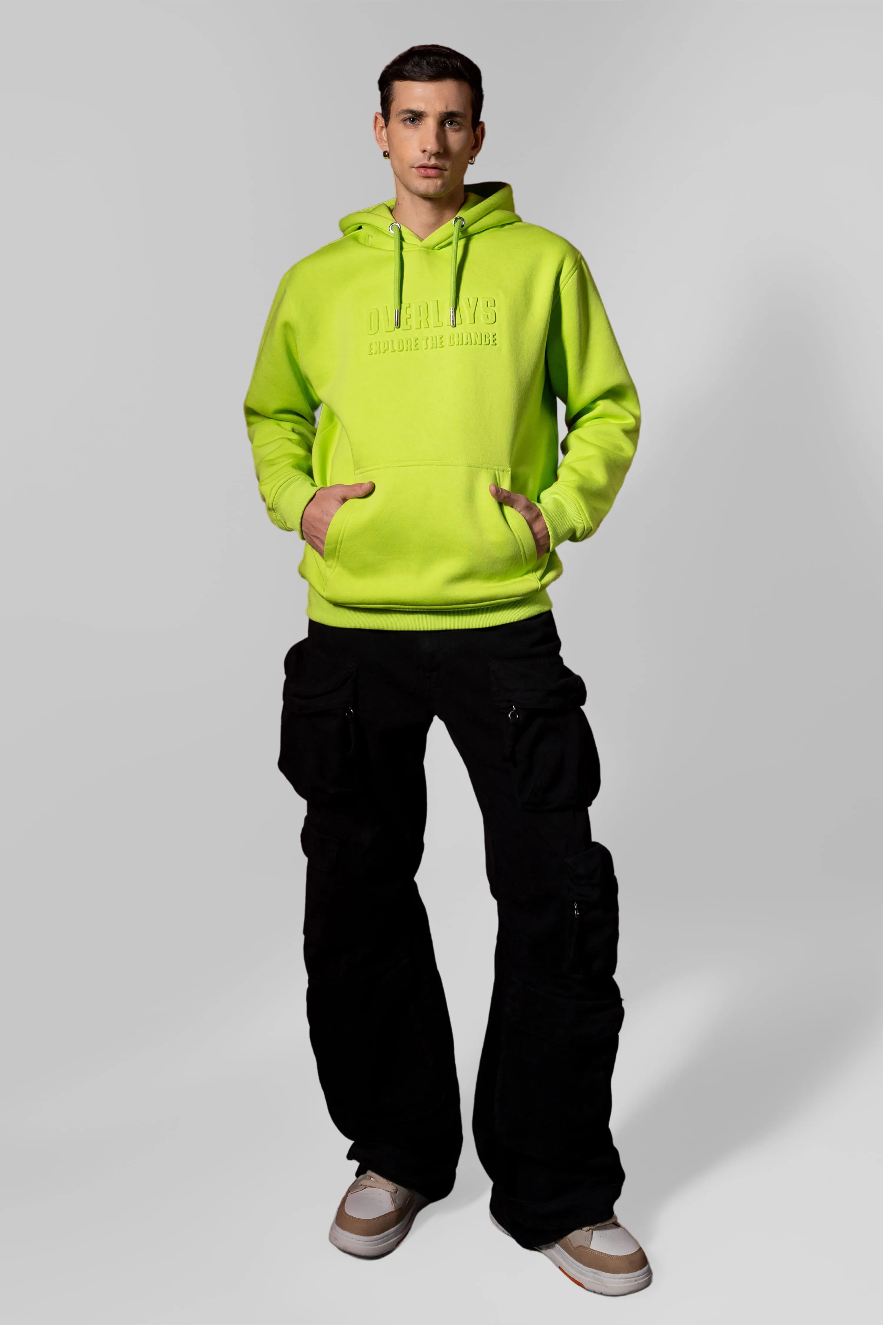 Arise Acid Lime Embossed Hoodie