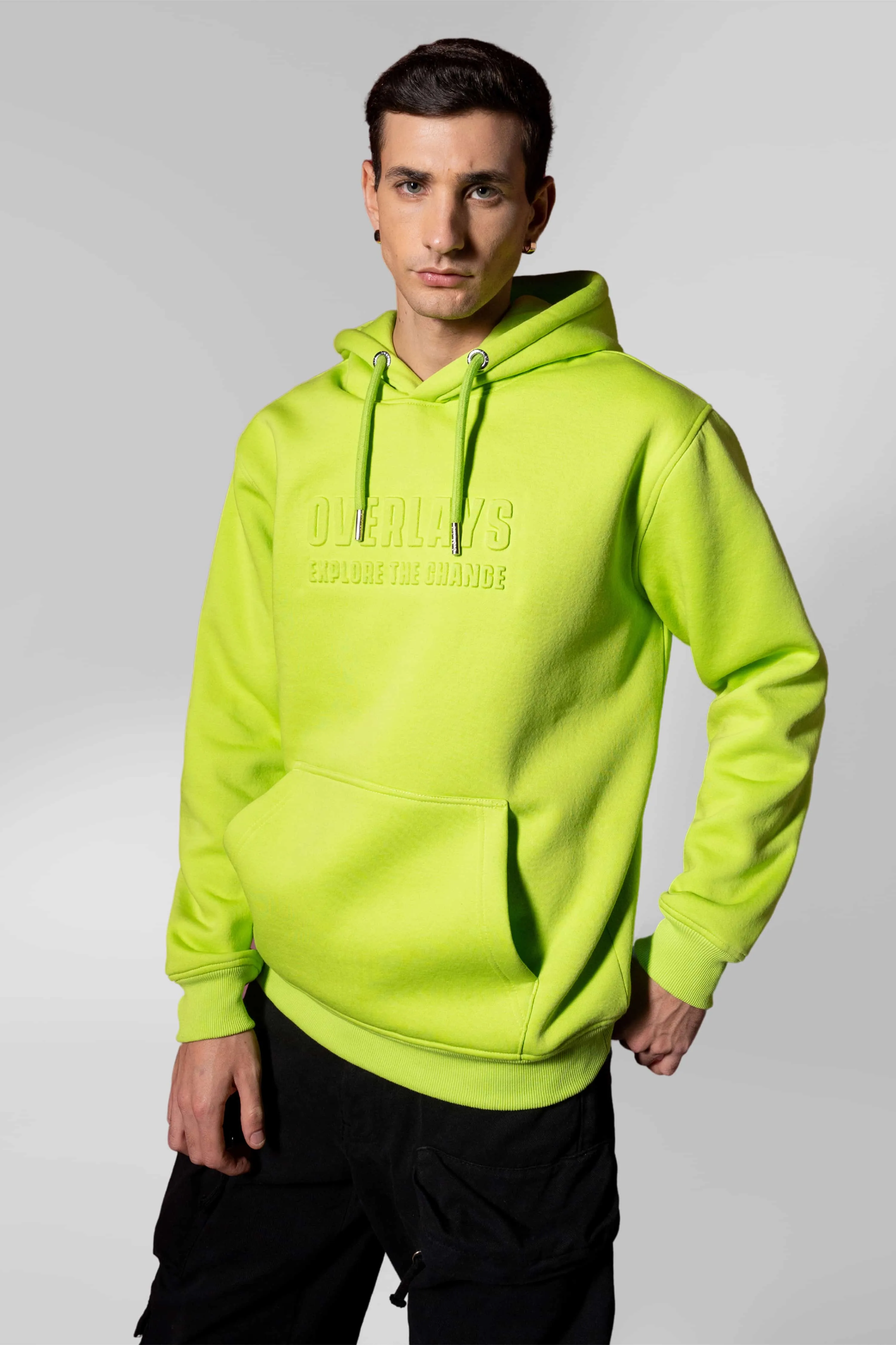 Arise Acid Lime Embossed Hoodie