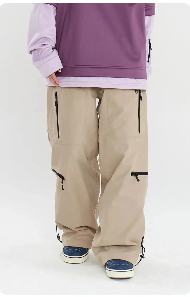 Baggy Snowboard Trousers Unisex Cargo Ski Pants