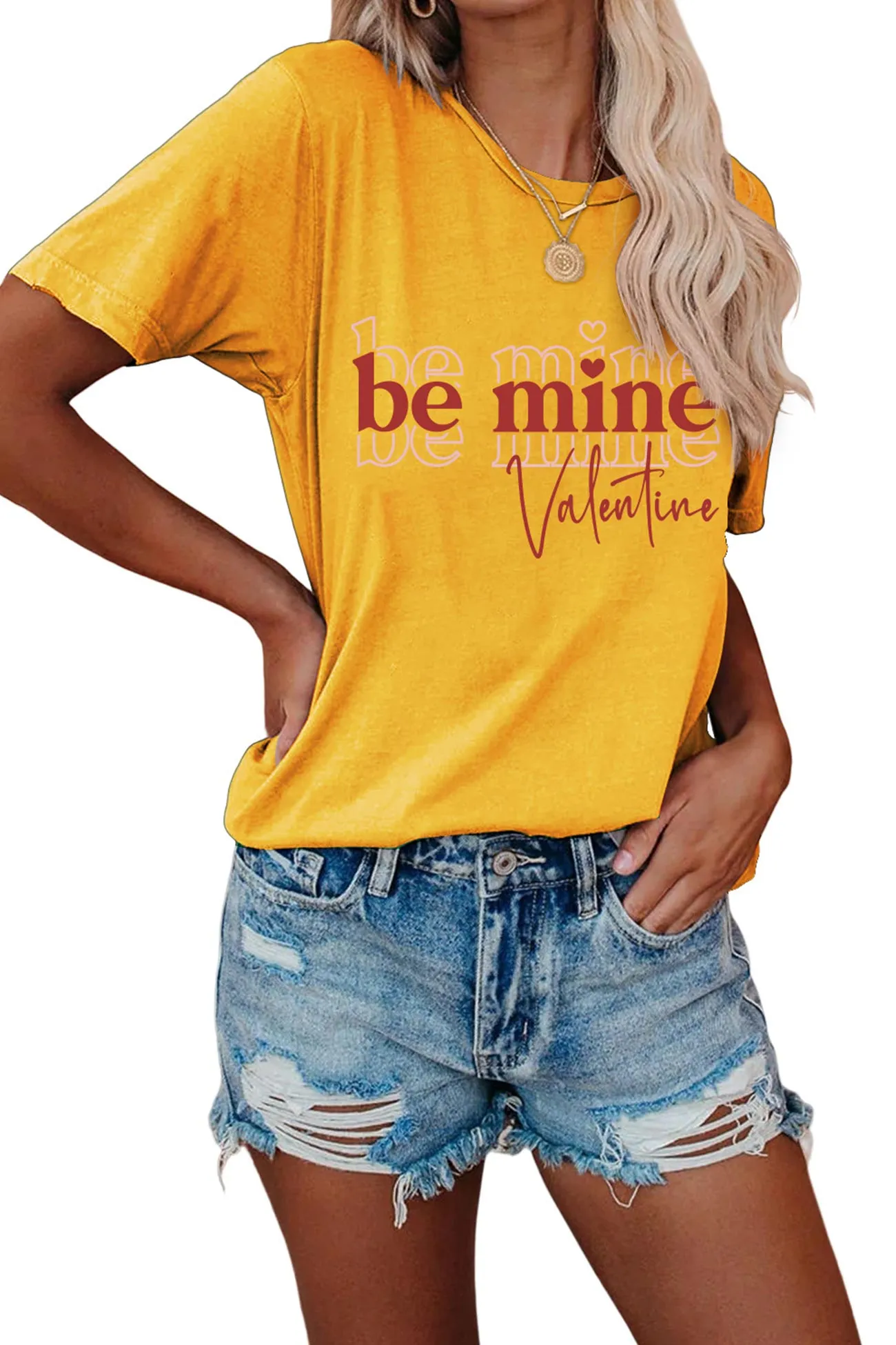 Be Mine Letter Graphic T-shirt