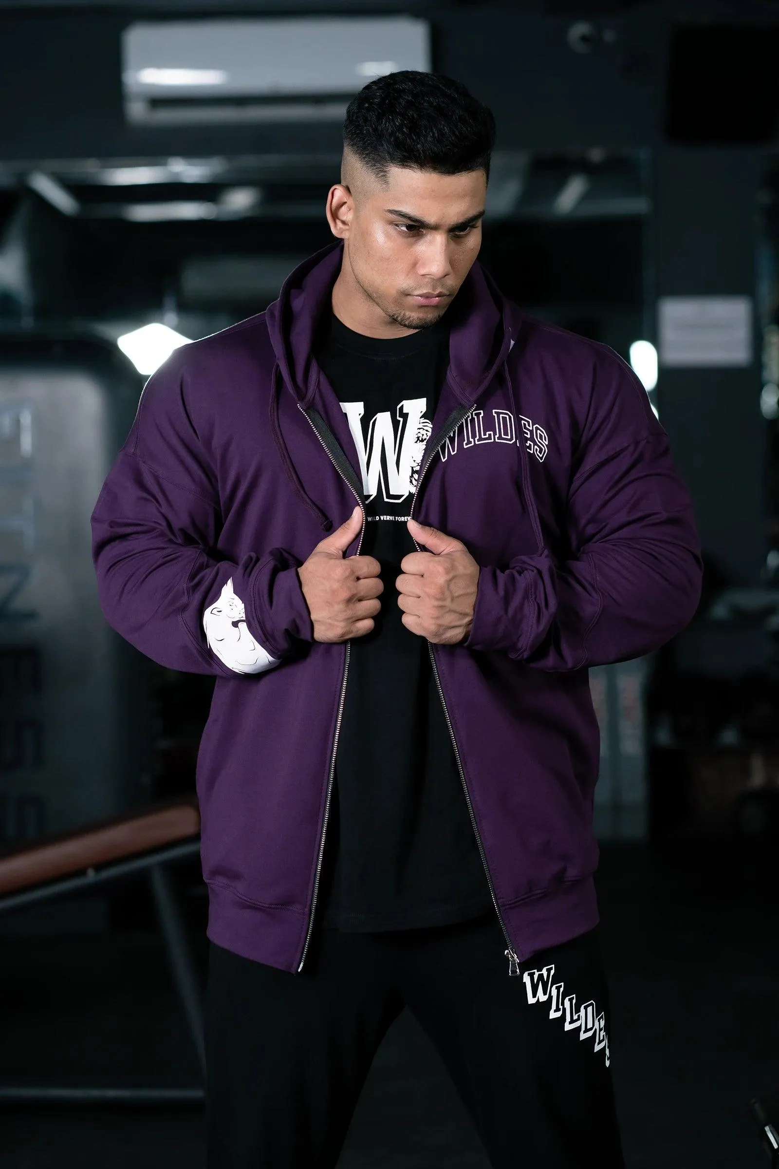 BULLFORCE ZIP HOODIE (PURPLE)