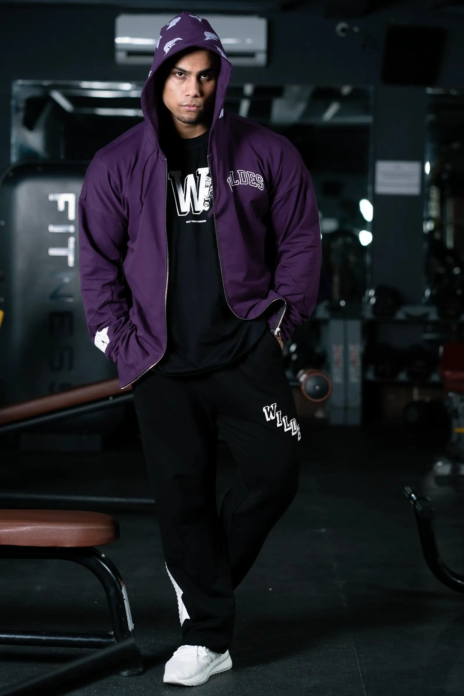 BULLFORCE ZIP HOODIE (PURPLE)