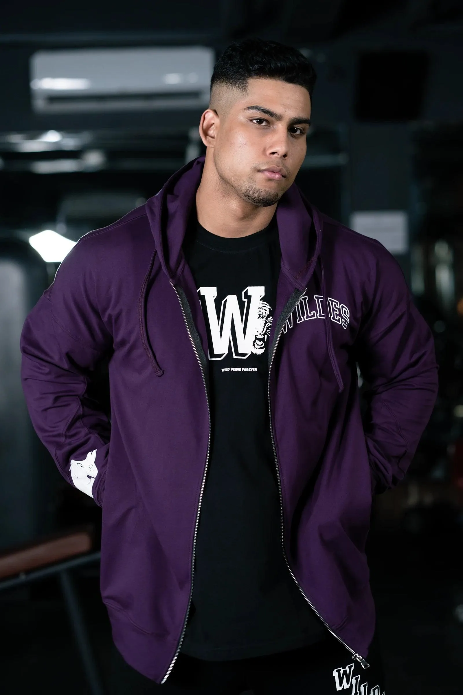 BULLFORCE ZIP HOODIE (PURPLE)