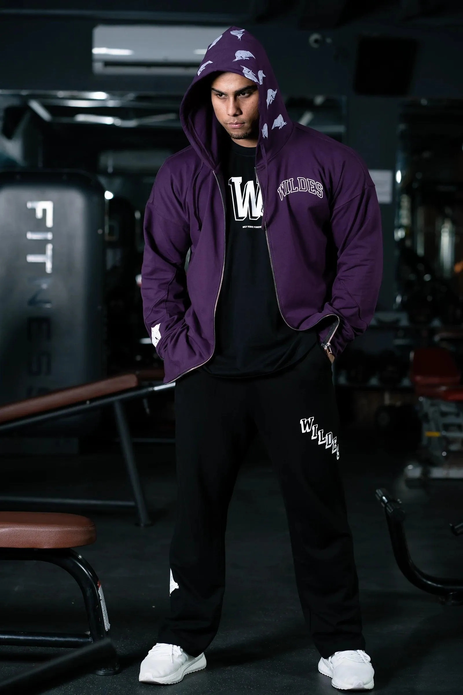 BULLFORCE ZIP HOODIE (PURPLE)