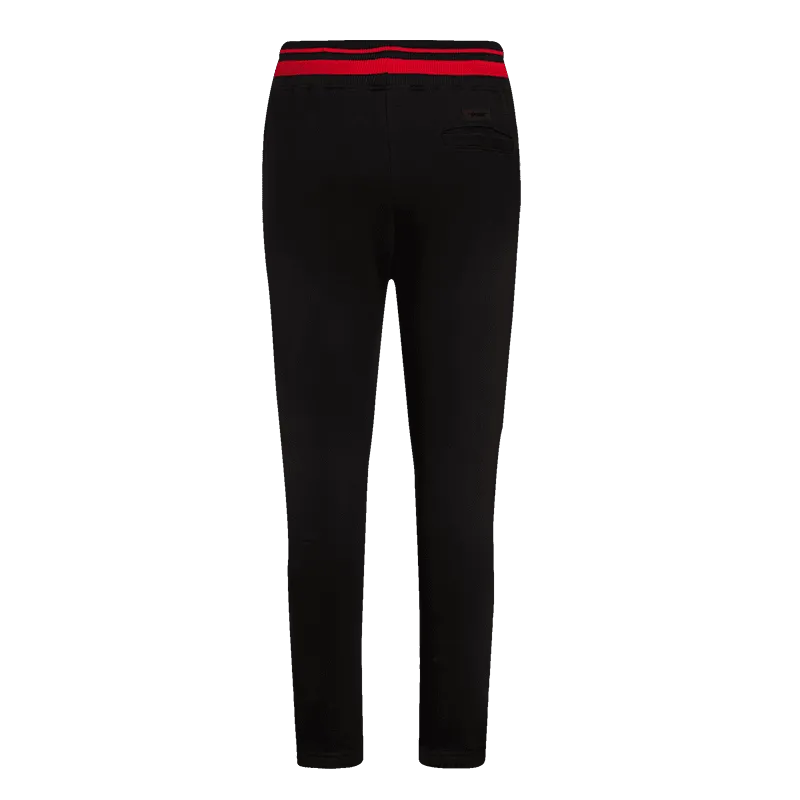 CLARK ATLANTA UNIVERSITY CLASSIC MEN'S STACKED LOGO SWEATPANT (BLACK/RED/BLACK)