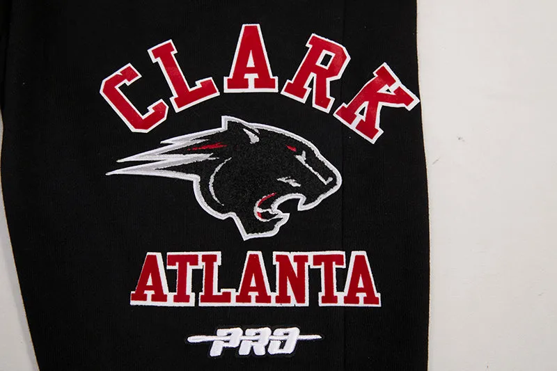 CLARK ATLANTA UNIVERSITY CLASSIC MEN'S STACKED LOGO SWEATPANT (BLACK/RED/BLACK)