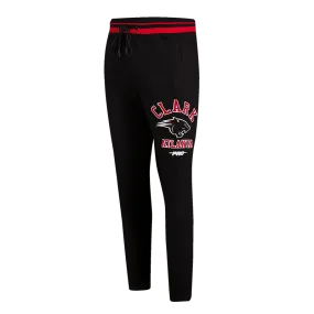 CLARK ATLANTA UNIVERSITY CLASSIC MEN'S STACKED LOGO SWEATPANT (BLACK/RED/BLACK)