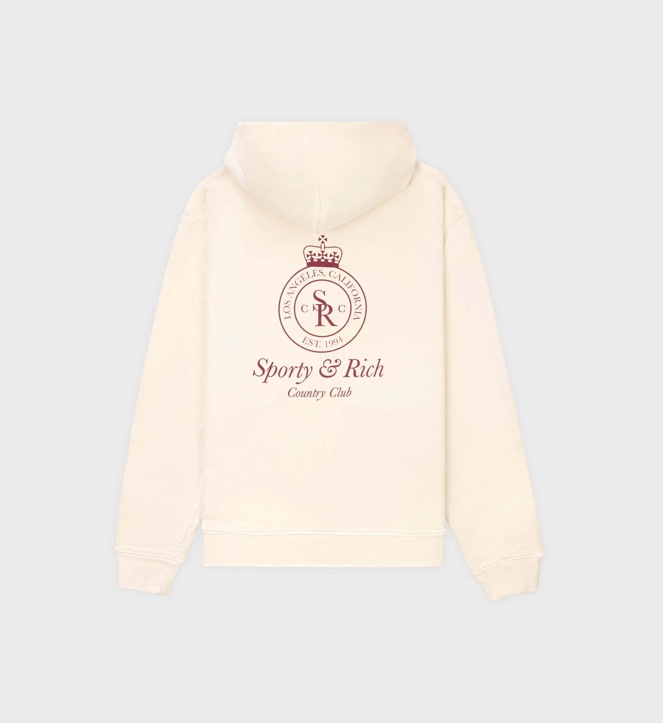 Crown Hoodie - Cream/Merlot