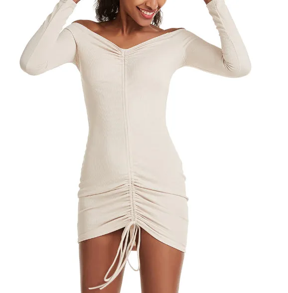 European and American sexy woman tight-fitting  bodycon dress