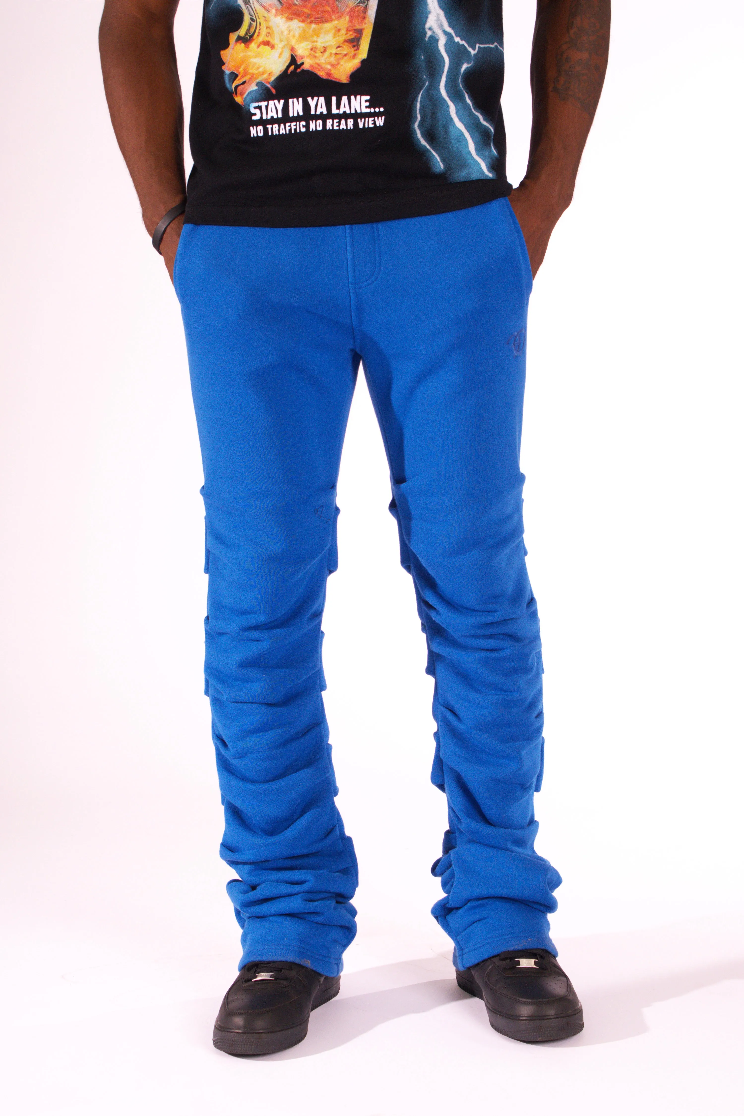 F6220 Malik Stacked Sweatpants - Royal