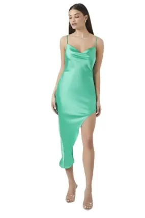 FOREVER 21 Women's Polyester Blend Bodycon Midi Cocktail Dress (479429_Green