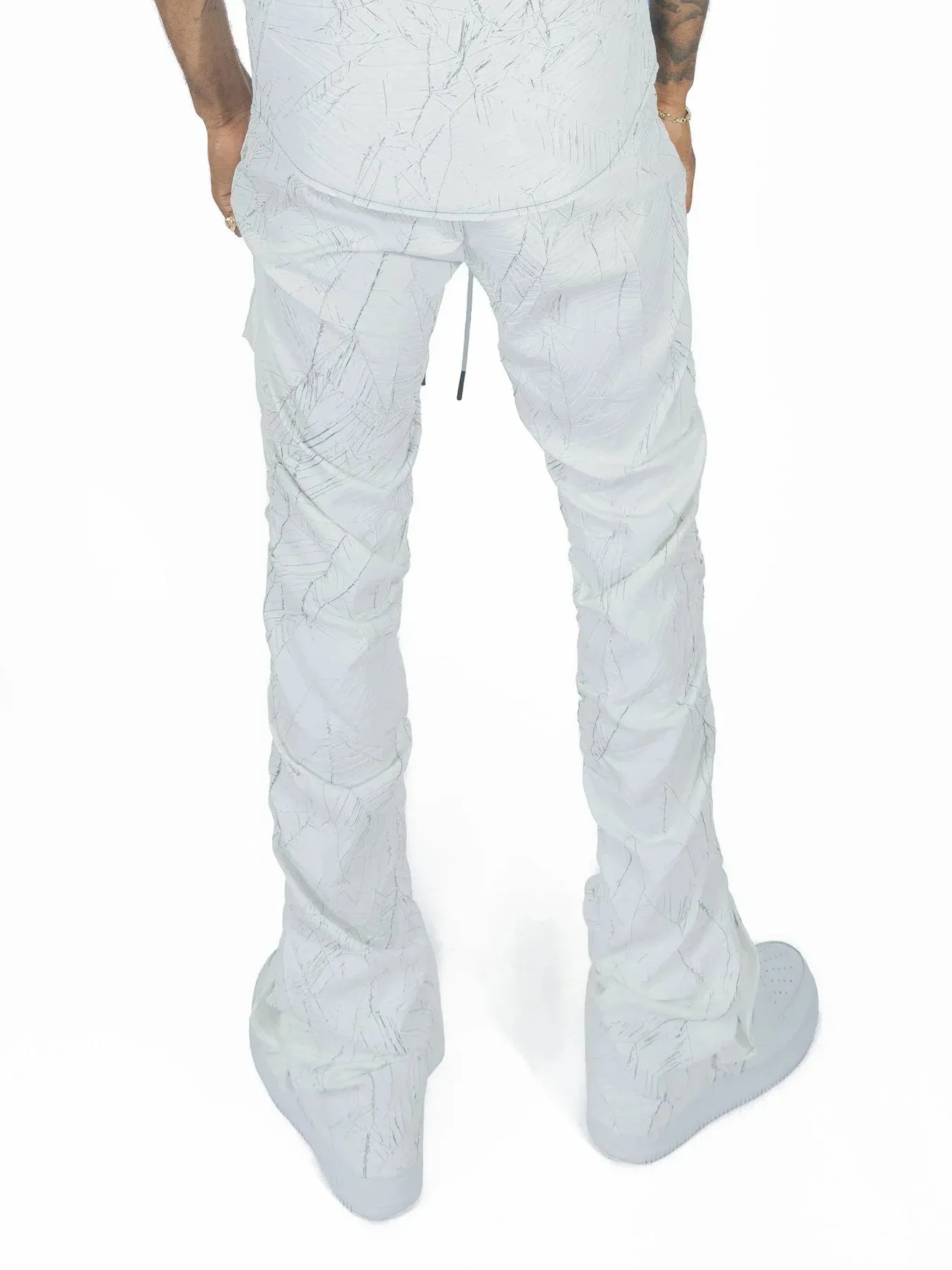 FROST ORIGINAL Monico Nylon Stacked Pants (White)