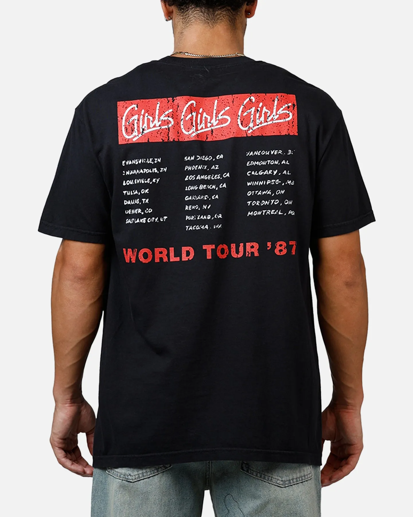 Global Merchandising Motley Crue 1987 Tour T-Shirt Black