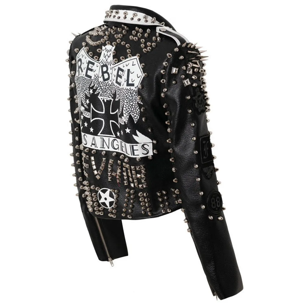 Graffiti Art Moto PU Leather Jacket