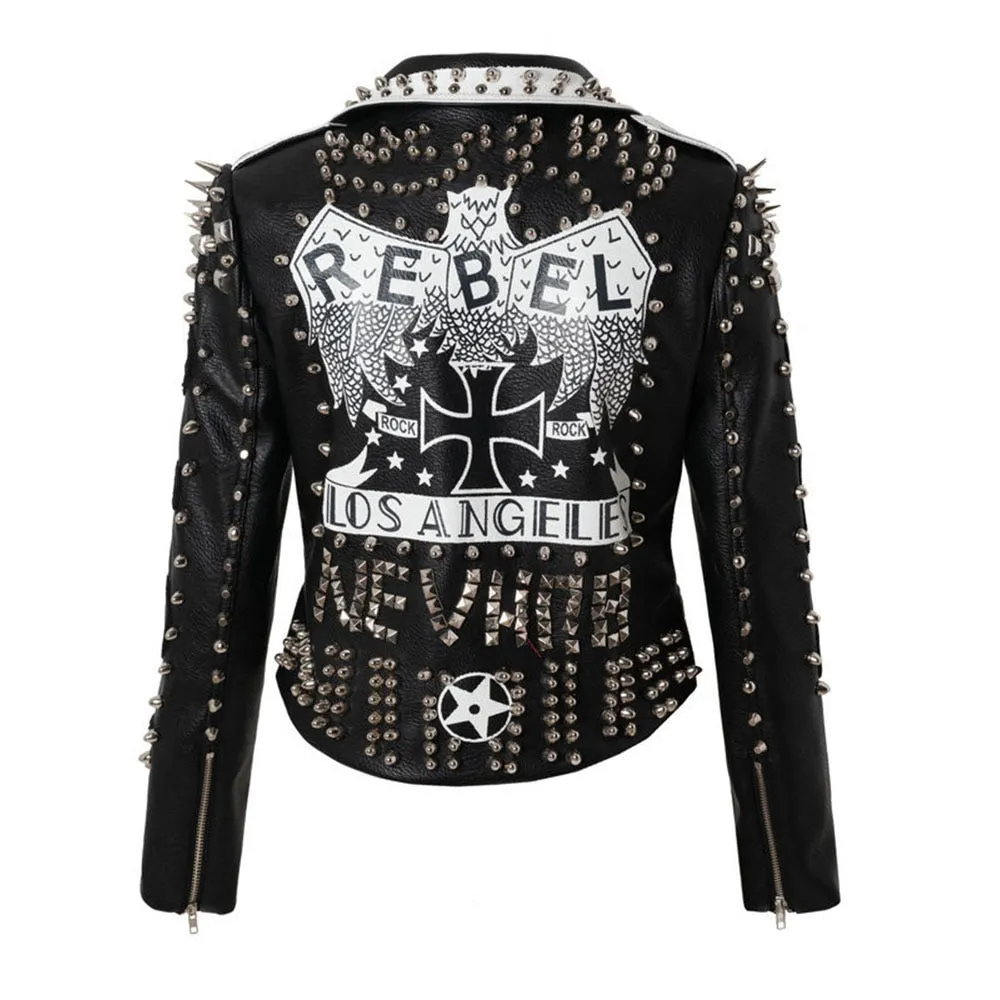 Graffiti Art Moto PU Leather Jacket