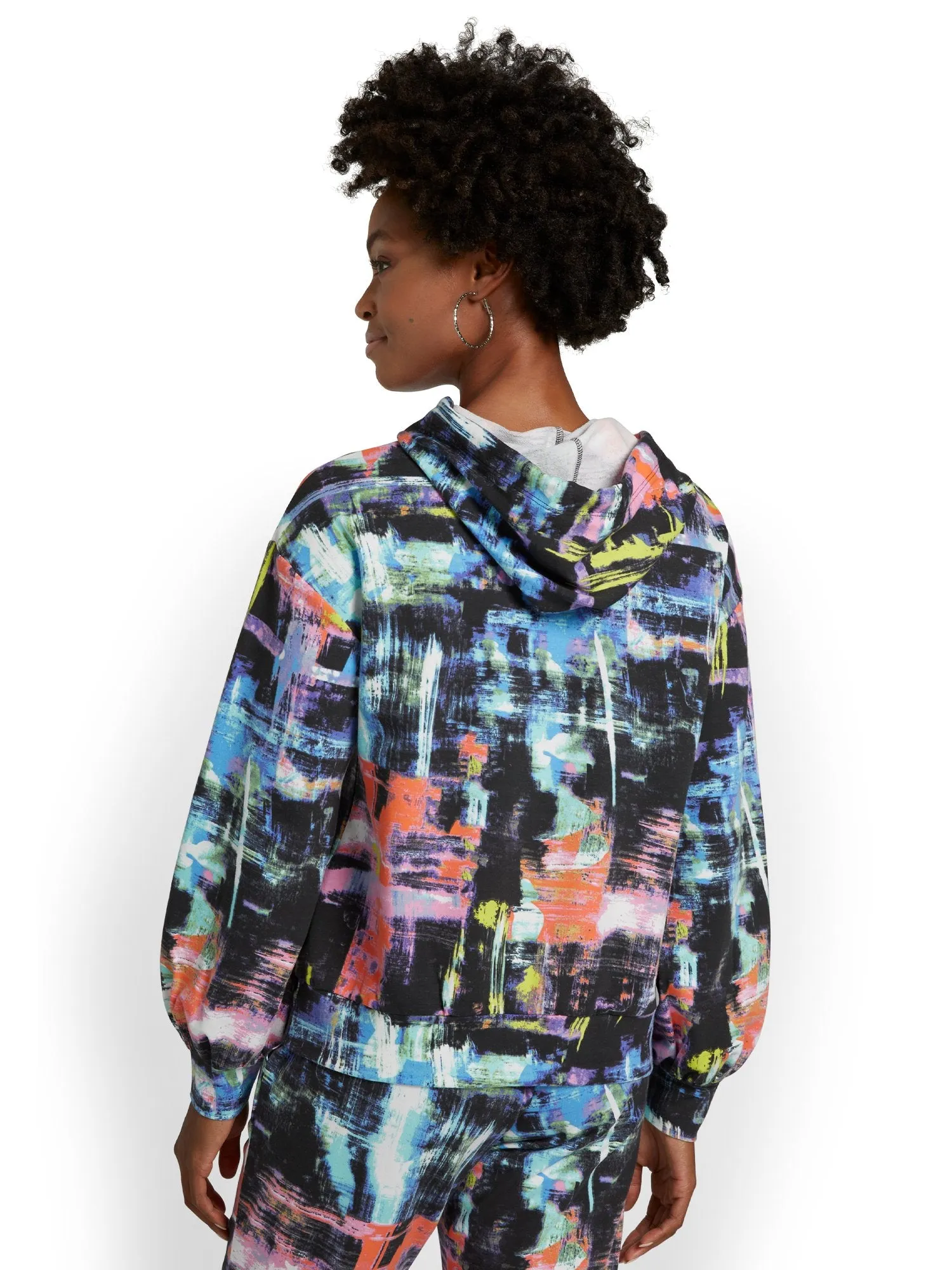 Graffiti-Print French Terry Pullover