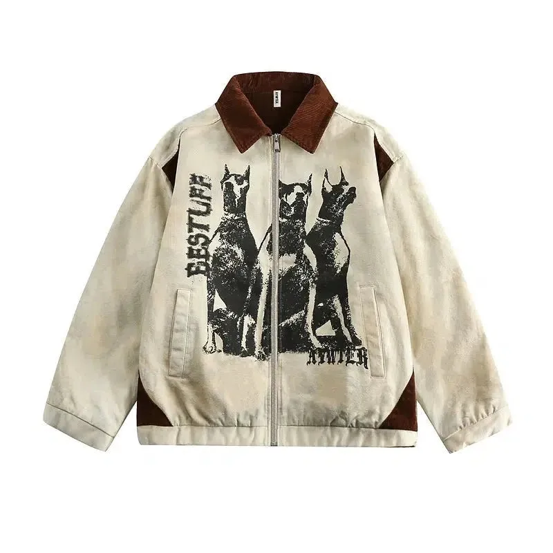 Graffiti Printed Cotton Jacket