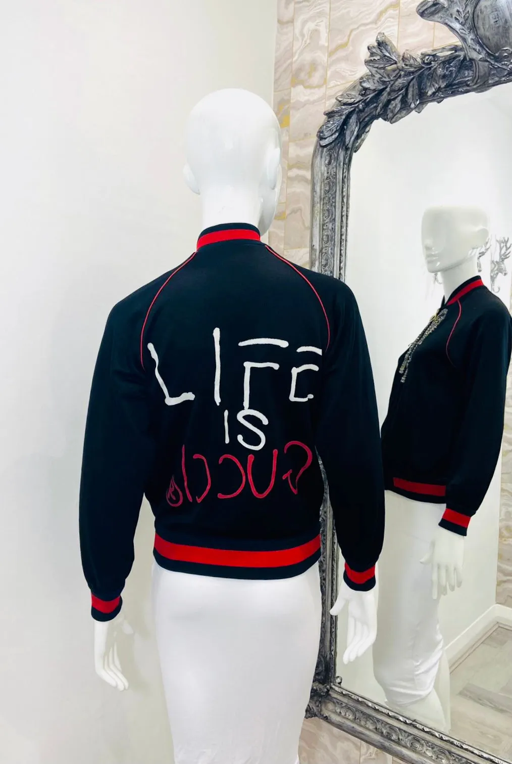 Gucci Ghost 'Life Is Gucci' Jacket. Size XXS