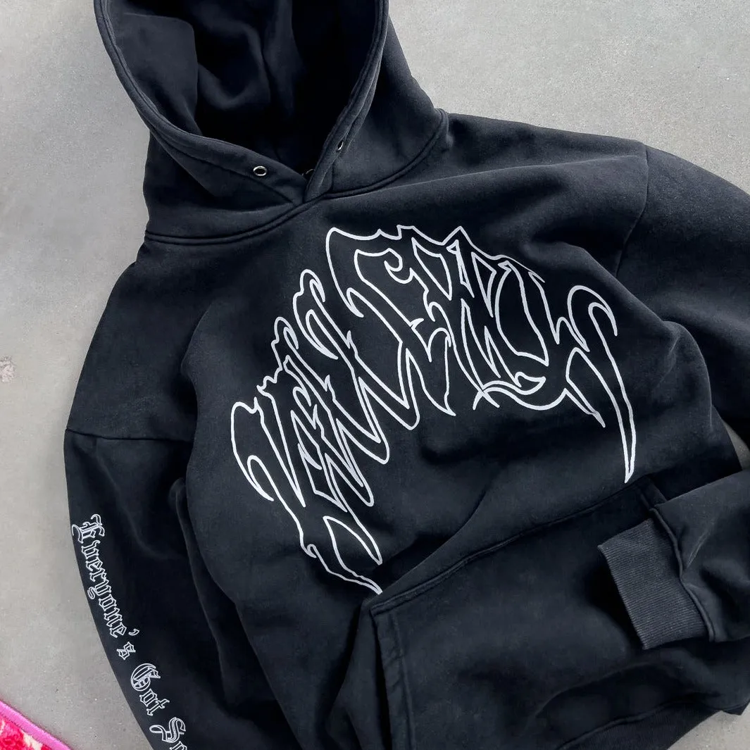 KILL CREW OVERSIZED LUX HOODIE - BLACK