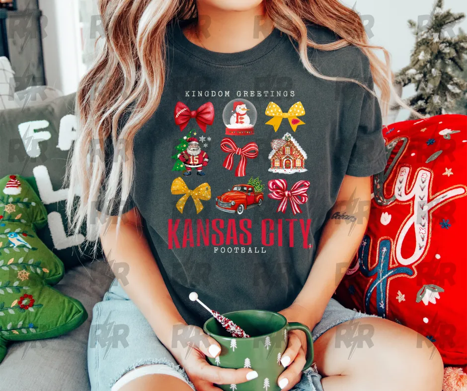 Kingdom Greetings Kansas City Football Grey Tee