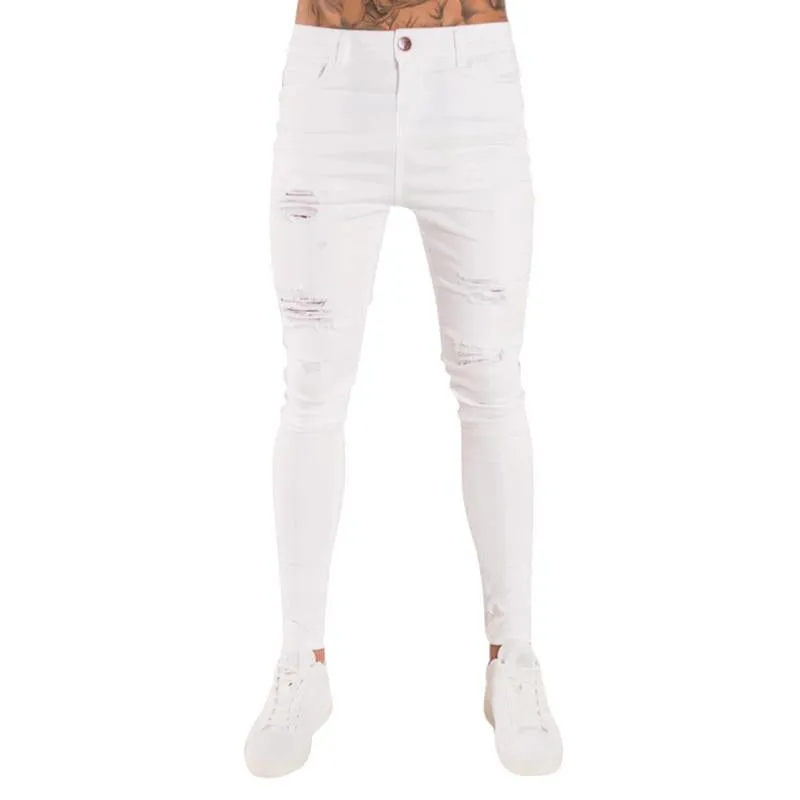 Men's Casual Slim Ripped Jeans