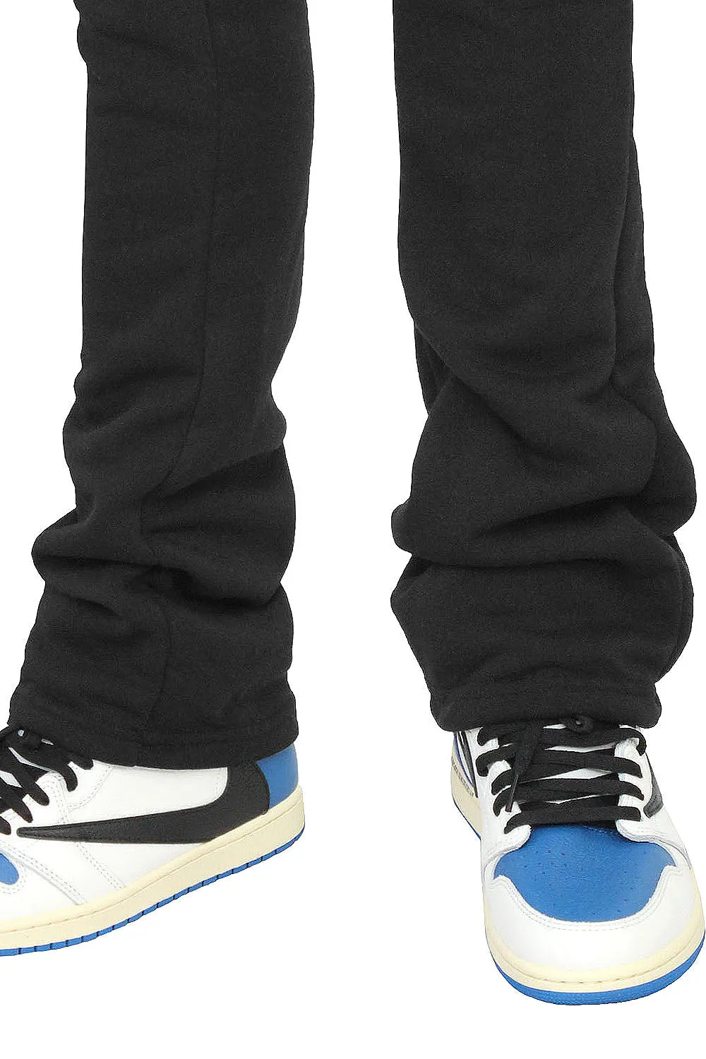 Men's Essential Slim Fit Flared Fleece Stacked Sweatpants