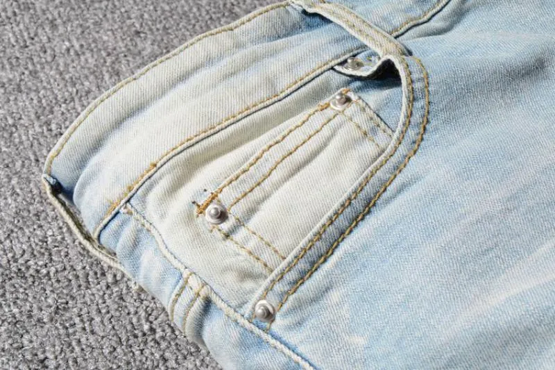 Men's Ripped Stretchy Jeans