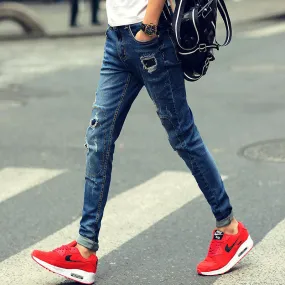 Men's Skinny Ripped Casual Jeans