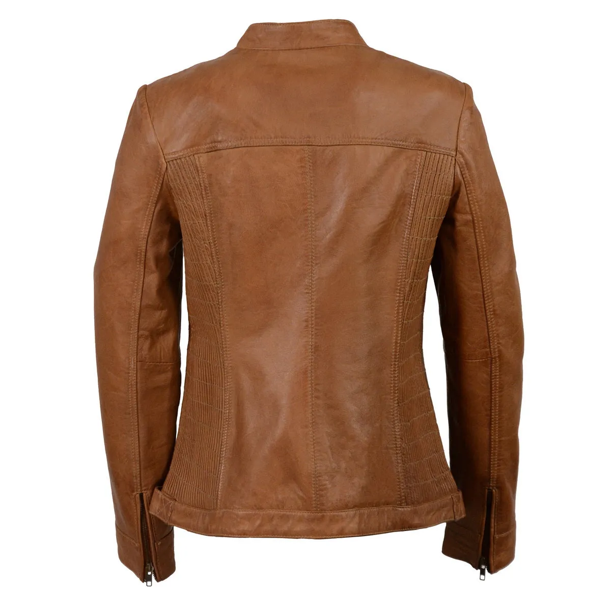 Milwaukee Leather SFL2855 Women's Saddle Zip Front Leather Jacket with