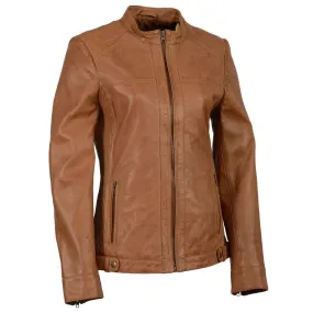 Milwaukee Leather SFL2855 Women's Saddle Zip Front Leather Jacket with