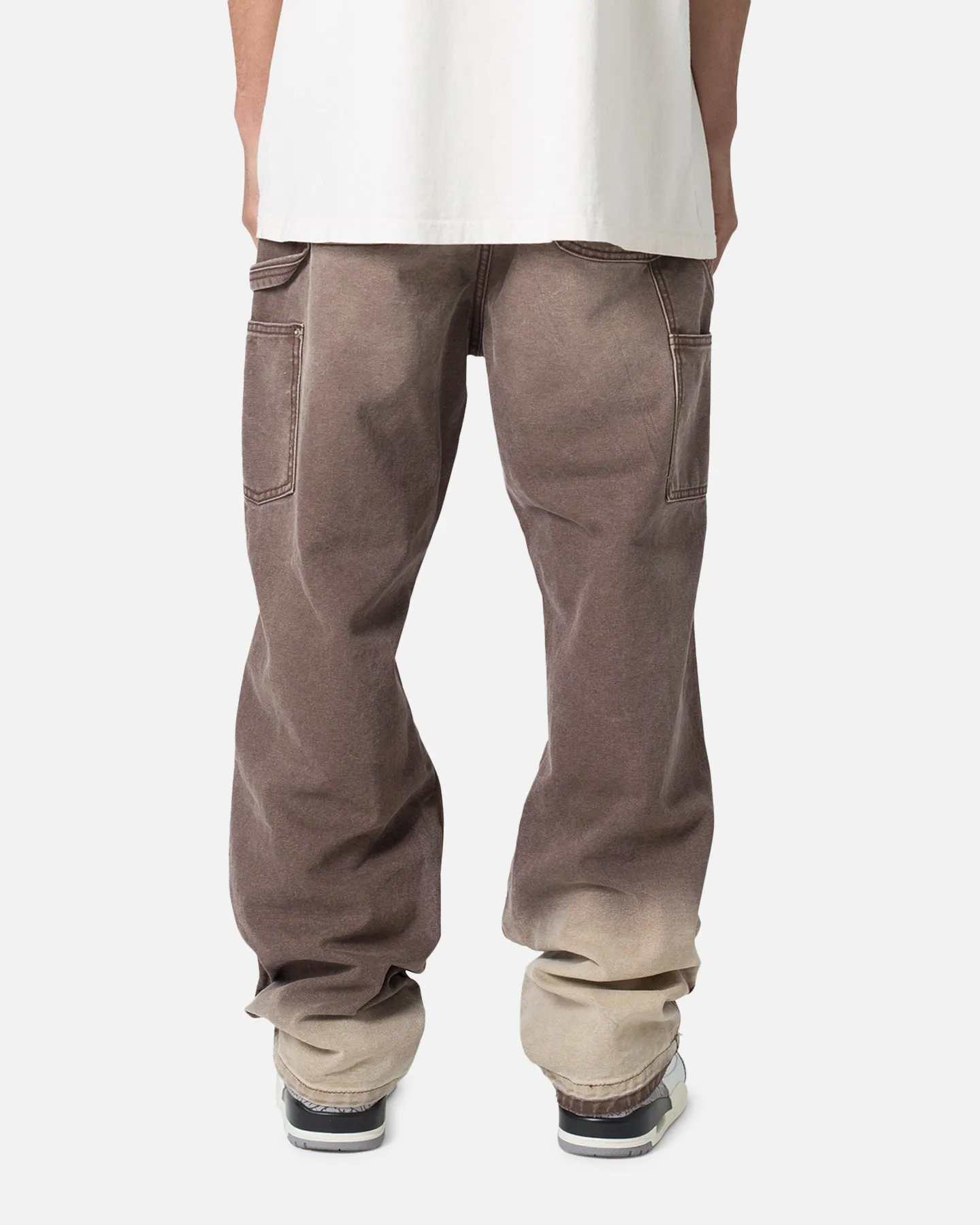 MNML Ultra Baggy Work Denim Pants Brown