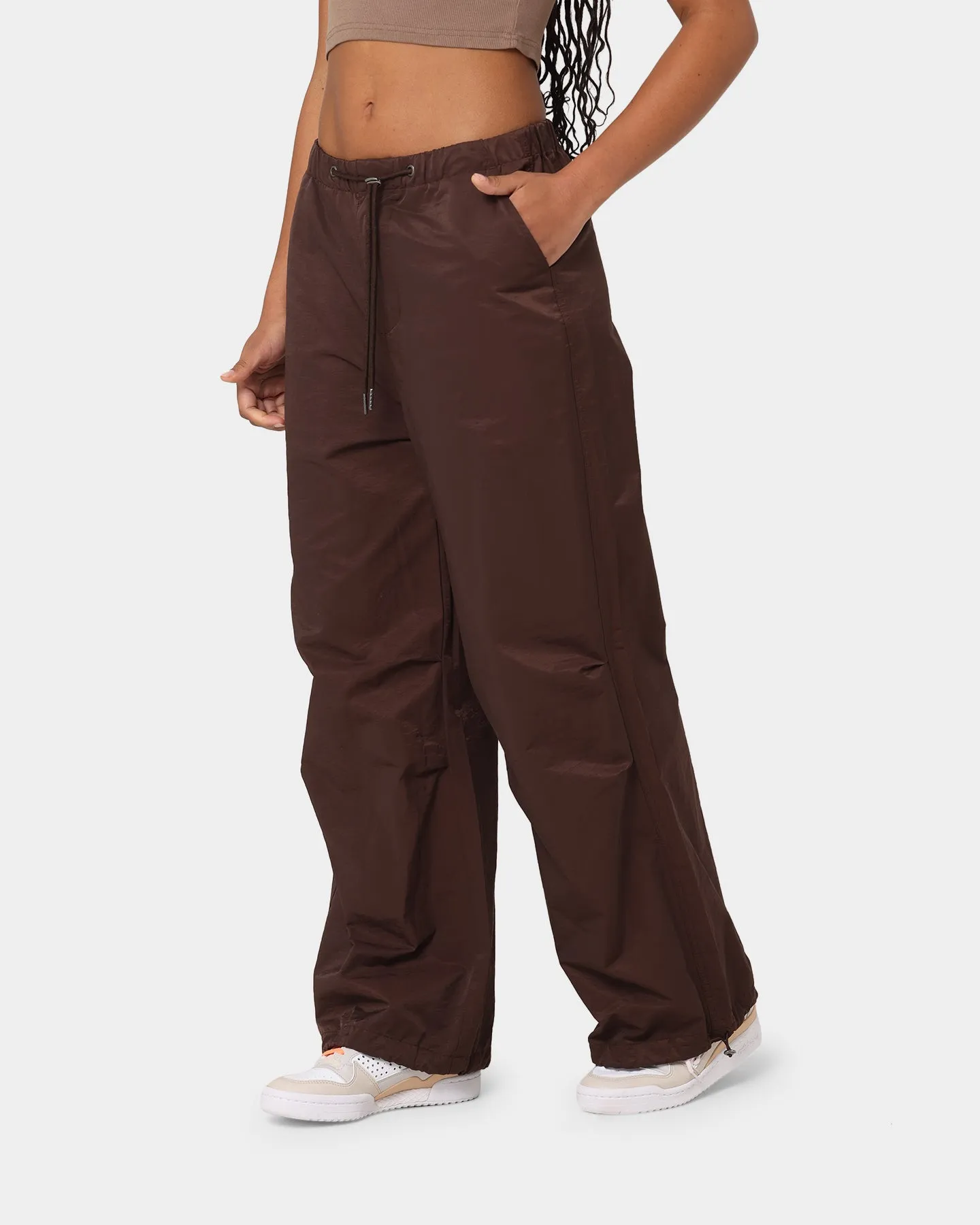 MNML Women's Parachute Pants Brown