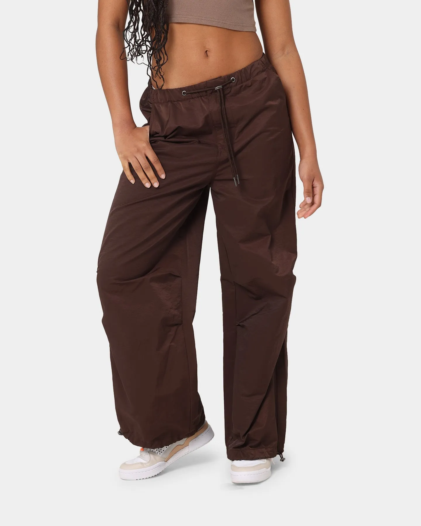 MNML Women's Parachute Pants Brown