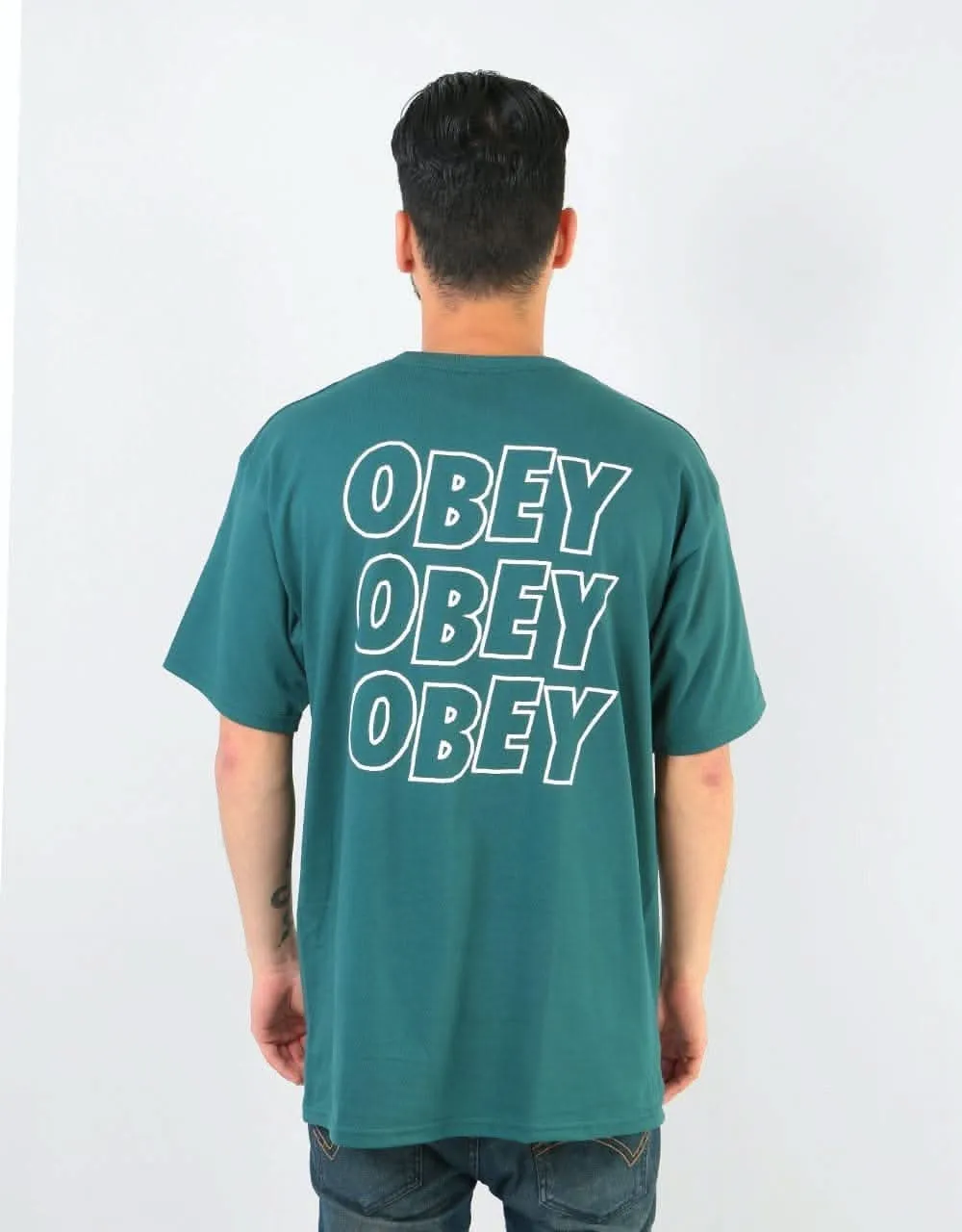 Obey Jumbled Eyes T-Shirt - Pine