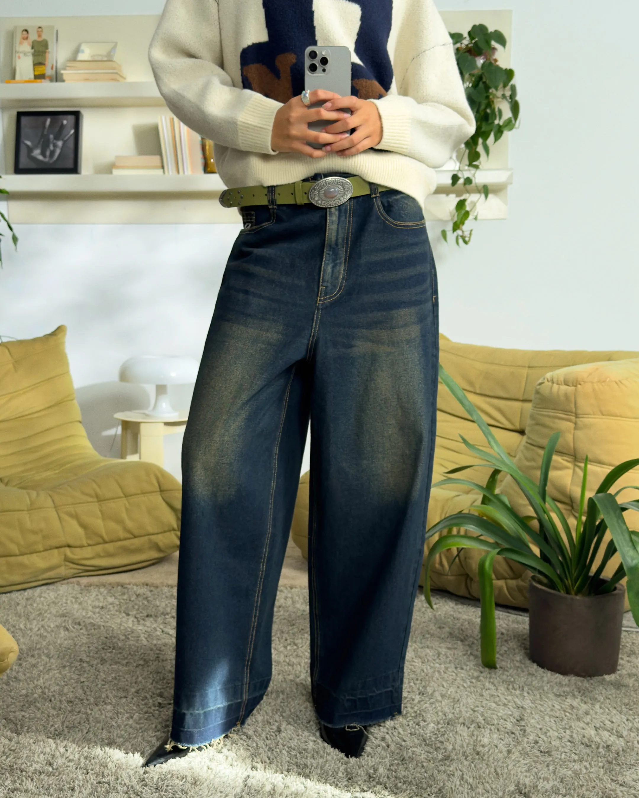 OLD BAGGY DENIM PANTS LIGHT WASH