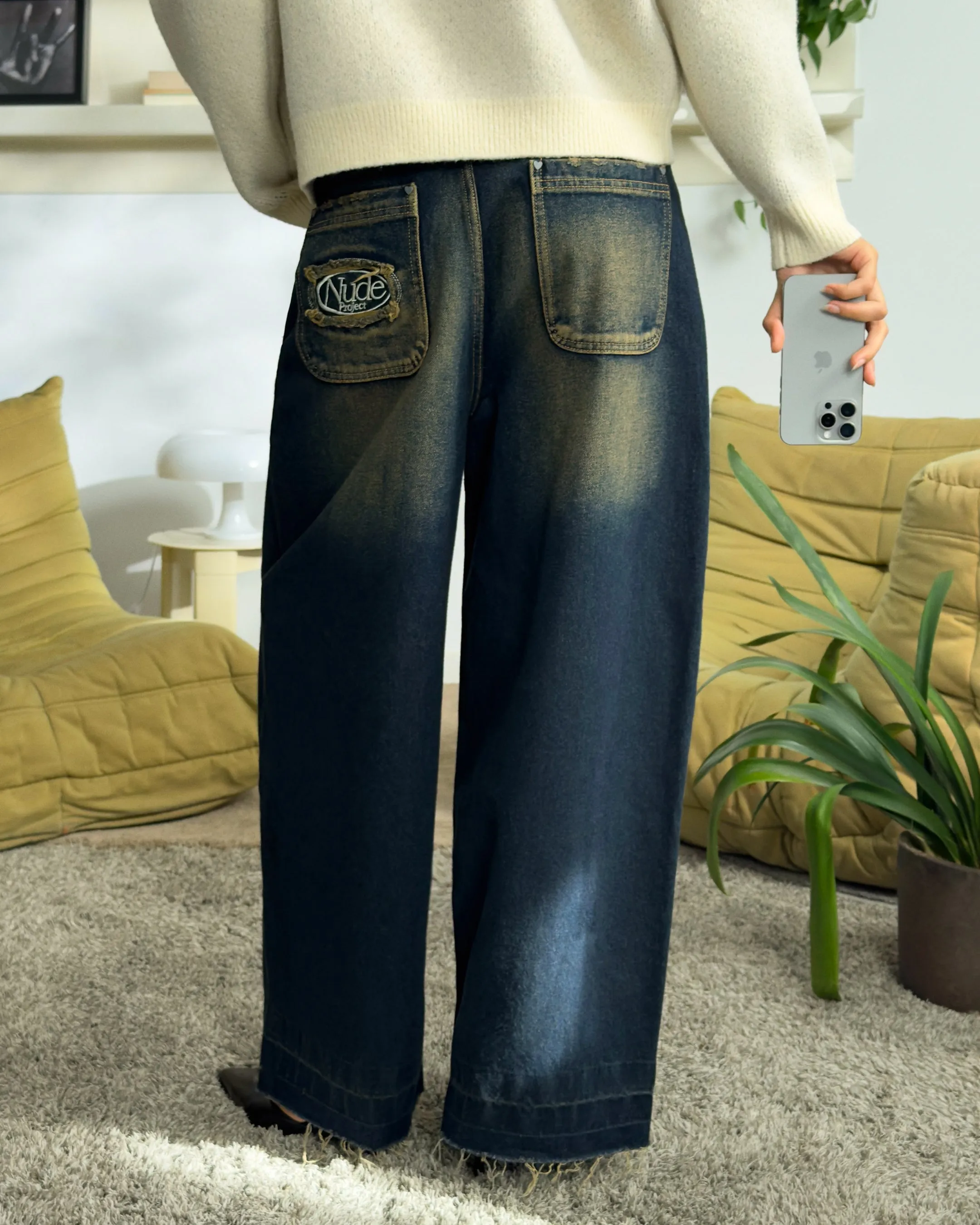 OLD BAGGY DENIM PANTS LIGHT WASH