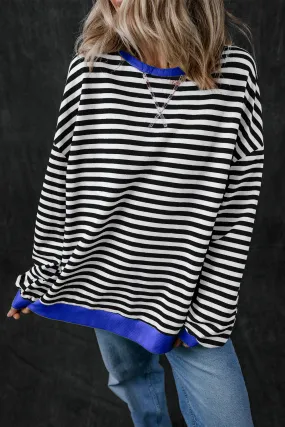 Oversized Trim Pullover Sweatshirt