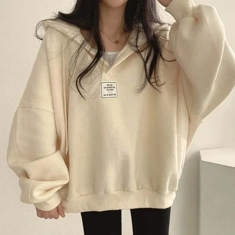 Patch Apricot Thin Oversized Hoody