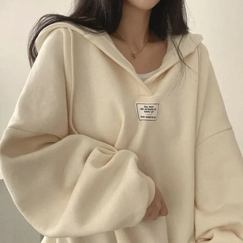 Patch Apricot Thin Oversized Hoody