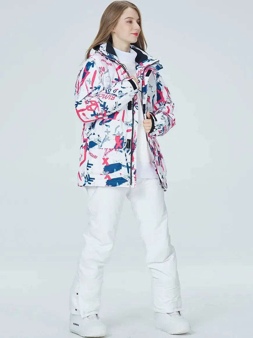 Riuiyele Women's Graffiti Ski Suits