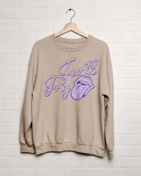 Rolling Stones TCU Horned Frogs Malibu Puff Ink Sand Thrifted Sweatshirt