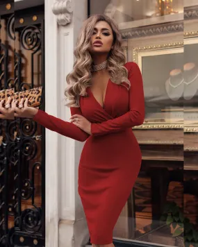 sexy spring and autumn long sleeve long bodycon dress