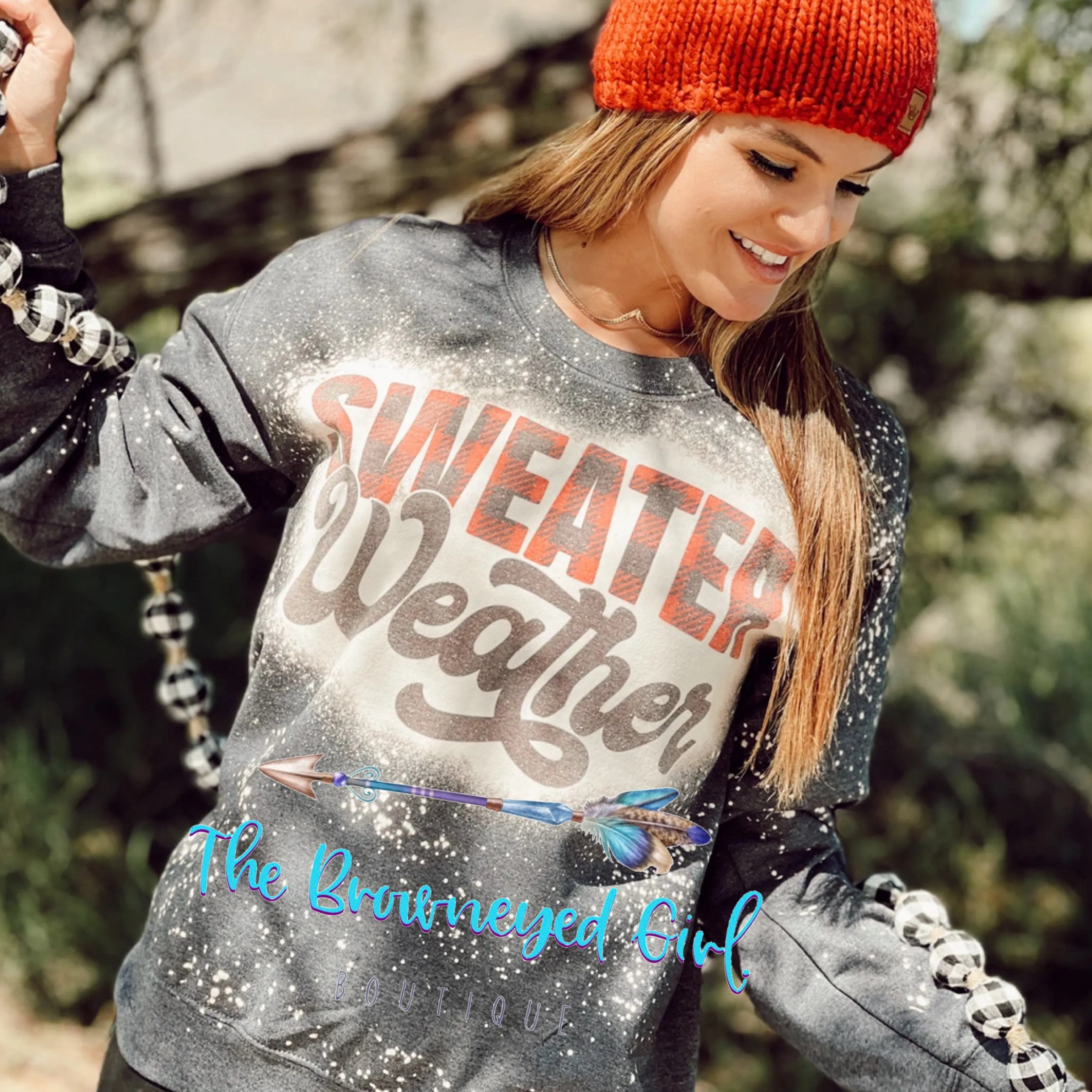 Sweater Weather Bleached Graphic Sweatshirt