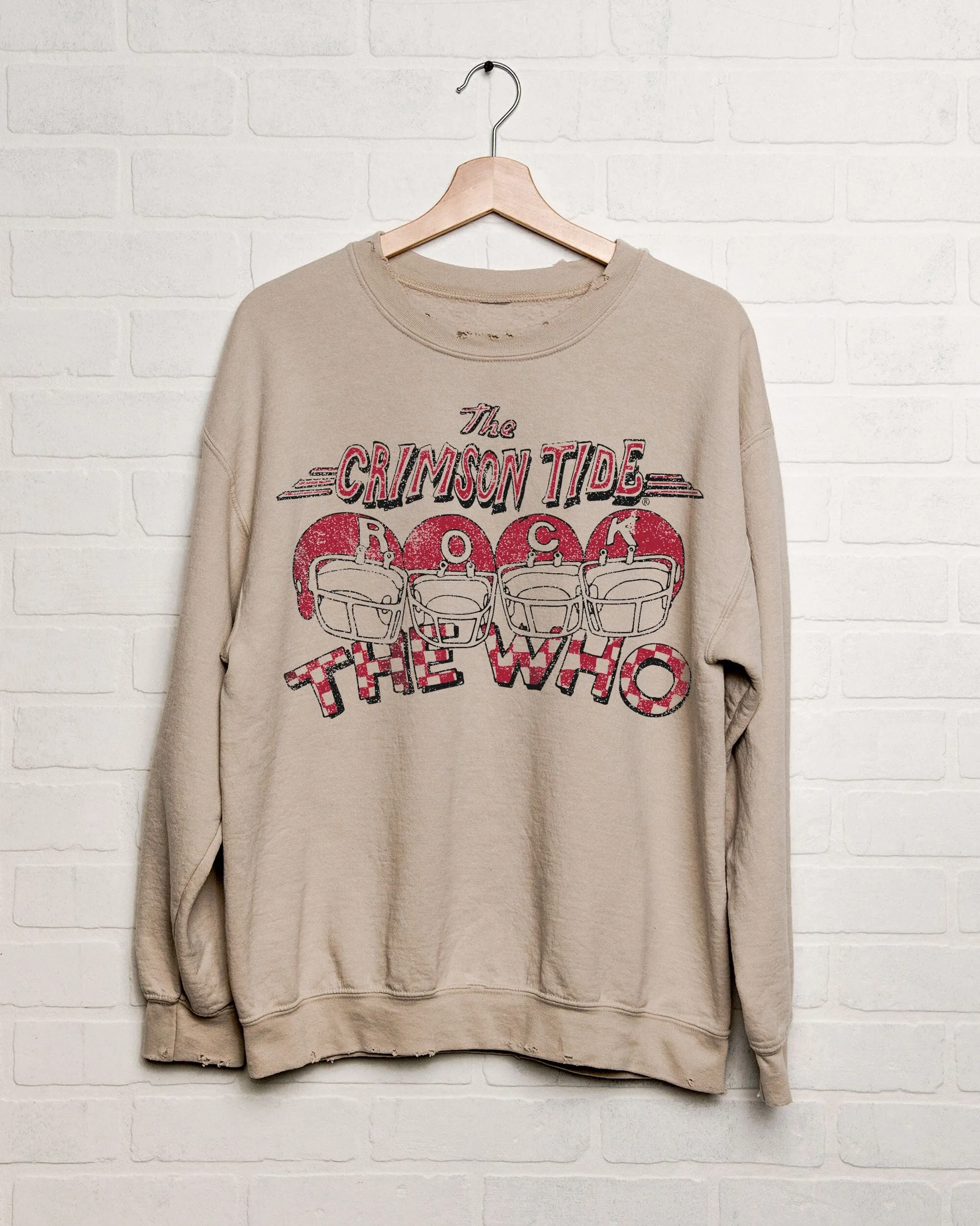 The Who University of Alabama Rock Sand Thrifted Sweatshirt