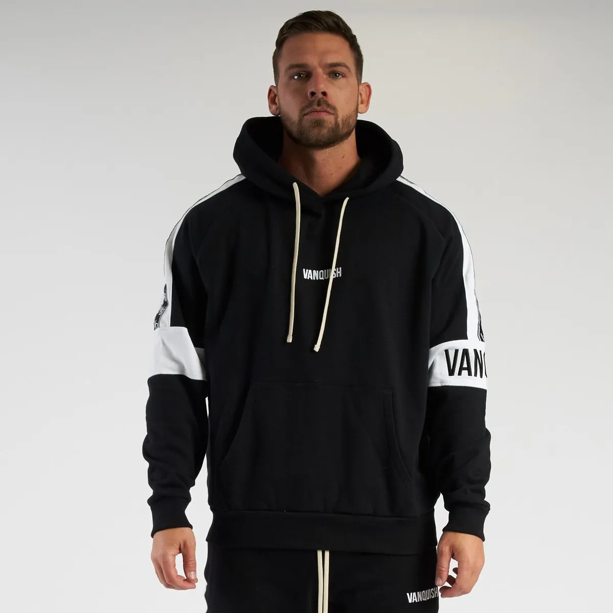 Vanquish Contrast Black Oversized Hoodie